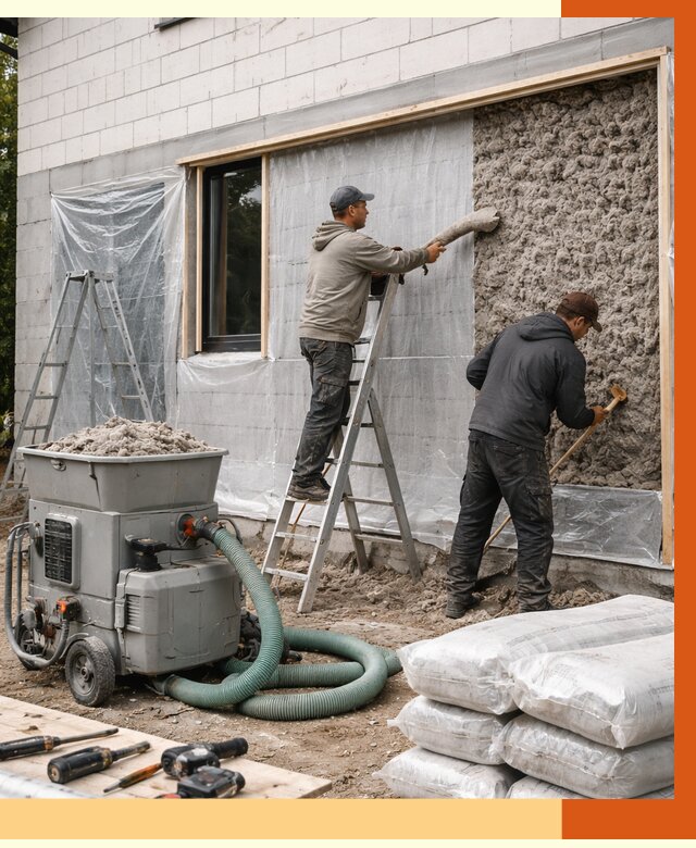 Утепление дома из газобетона эковатой в Улане-Удэ от 4609 руб./м2 | ТепломастерЛнд
